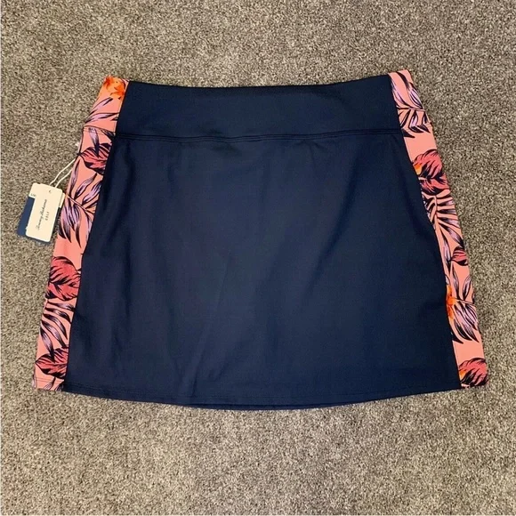 Tommy Bahama Golf Women’s Skort Navy Tropical Quick Dry UPF 50 Size XL - NWT - Picture 3 of 11
